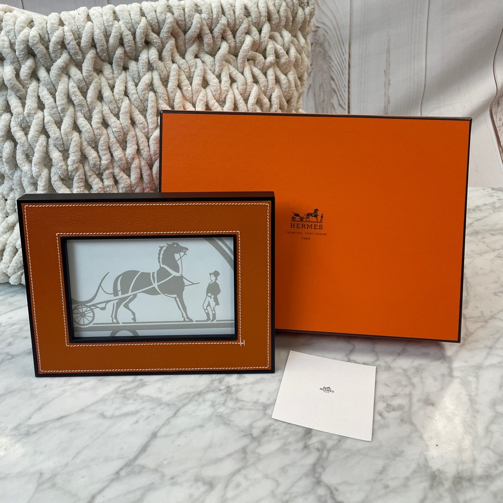 Hermes  Pleiade Palissander Leather picture frame, medium